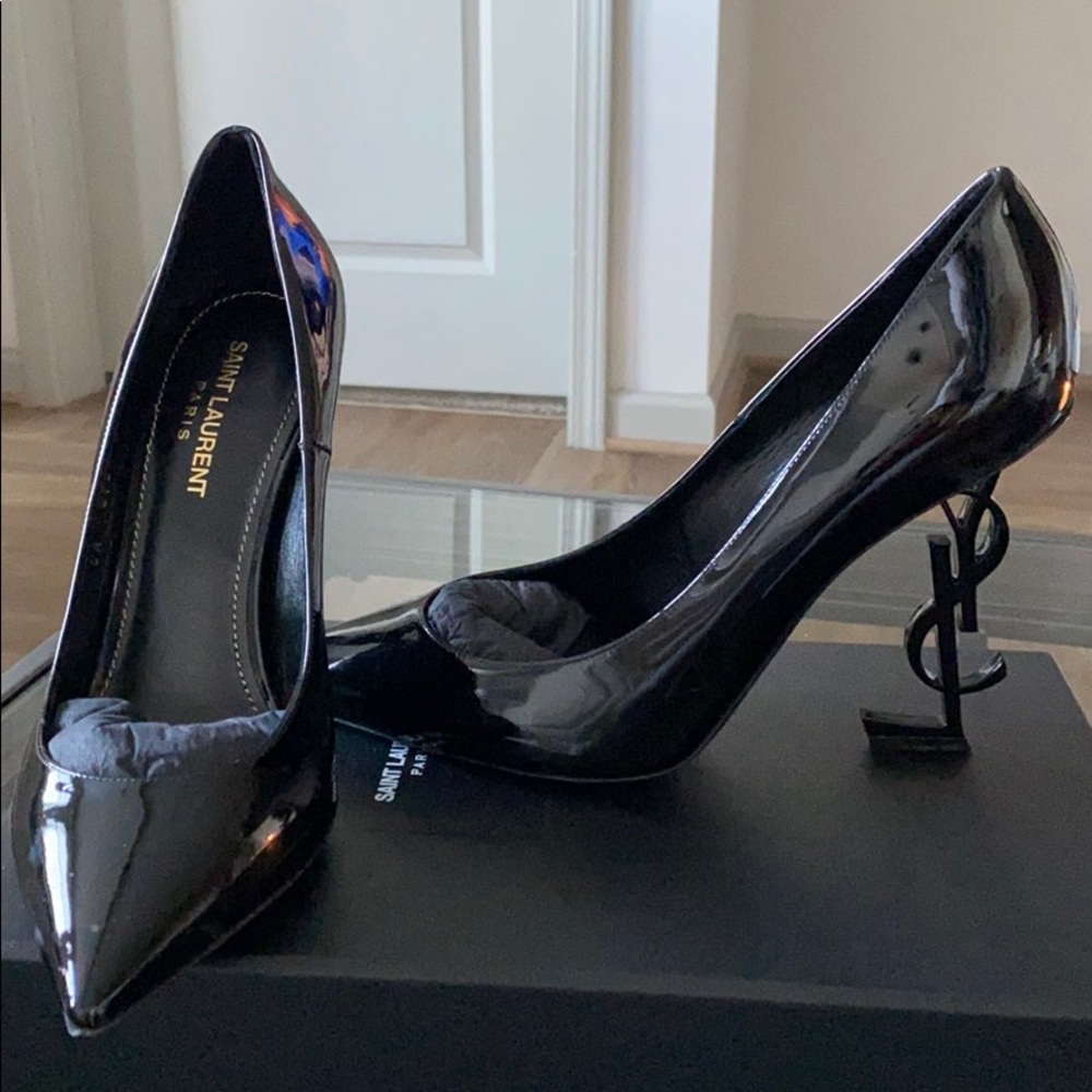 Saint Laurent Opyum Patent Leather YSL Heel Pumps